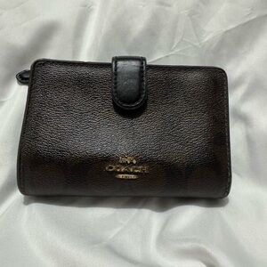 Coach Dark Brown Leather Wallet
